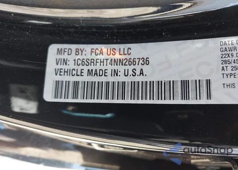 2022 Ram 1500 Limited 4X4 5'7 Box z USA, uszkodzony, nr VIN 1C6SRFHT4NN266736